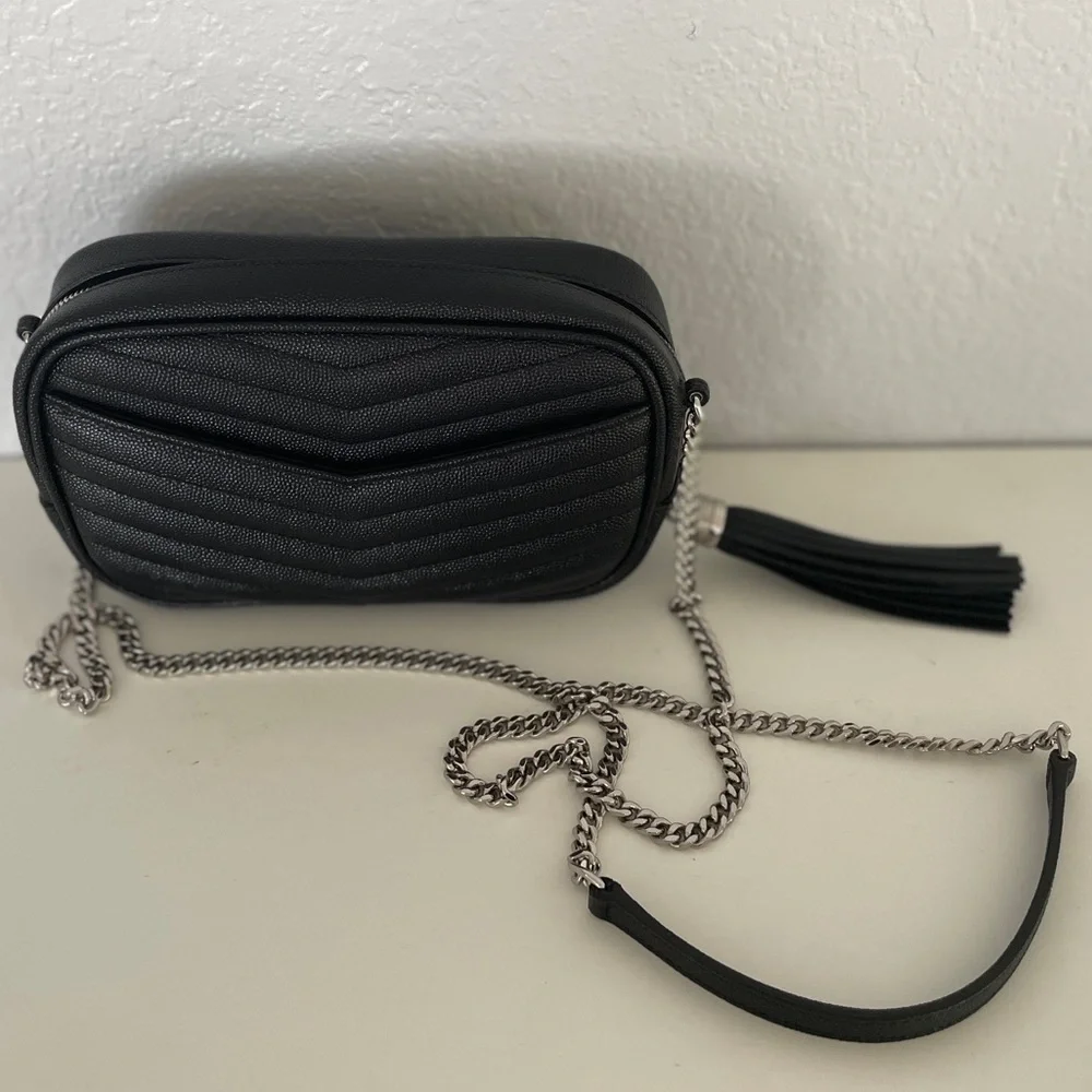 Saint Laurent mini Lou black with silver hardware - Picture 10 of 16